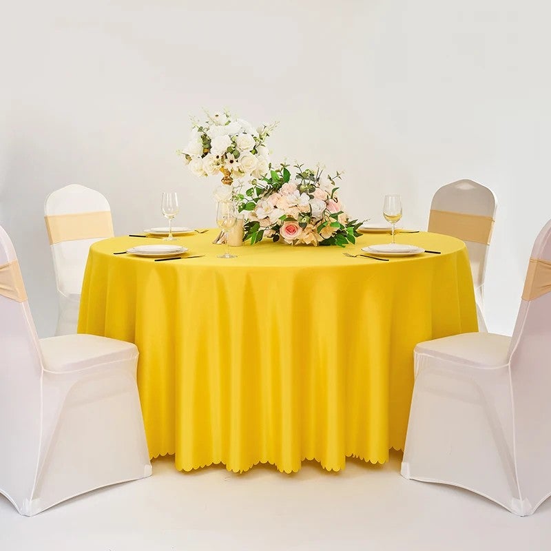 Bluejw Hotel and Restaurant Modern Single-Sided Satin Tablecloth Woven Table Runner and Table Skirt - Image 1
